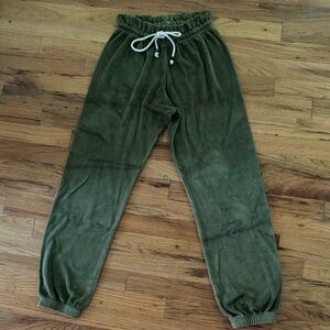 DONNI. Olive Green TERRY Joggers